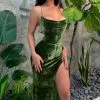 Fashion Nova Love You Mean It Velvet Maxi Dress - Olive -Fashion Nova Dresses Shop LoveYouMeanItVelvetMaxiDress Olive MER