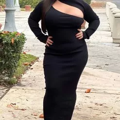 Fashion Nova Making The Cut Midi Sweater Dress - Black -Fashion Nova Dresses Shop MakingTheCutMidiSweaterDress Black MER PLUS