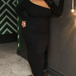 Fashion Nova Making The Cut Midi Sweater Dress - Black -Fashion Nova Dresses Shop MakingTheCutMidiSweaterDress Black MER PLUS 2