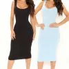 Fashion Nova Maya 2 Pack Midi Dress - Light Blue -Fashion Nova Dresses Shop Maya 2Pack MidiDress LightBlue 2613 WG