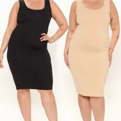 Fashion Nova Maya 2 Pack Midi Dress - Taupe/combo 24 Fashion Nova Maya 2 Pack Midi Dress - Taupe/combo -Fashion Nova Dresses Shop Maya 2Pack MidiDress Taupecombo PLUS 14716 WG