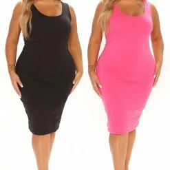 Fashion Nova Maya 2 Pack Midi Dress - Magenta/combo 27 Fashion Nova Maya 2 Pack Midi Dress - Magenta/combo -Fashion Nova Dresses Shop Maya 2Pack MidiDress Magentacombo PLUS 15320 WG