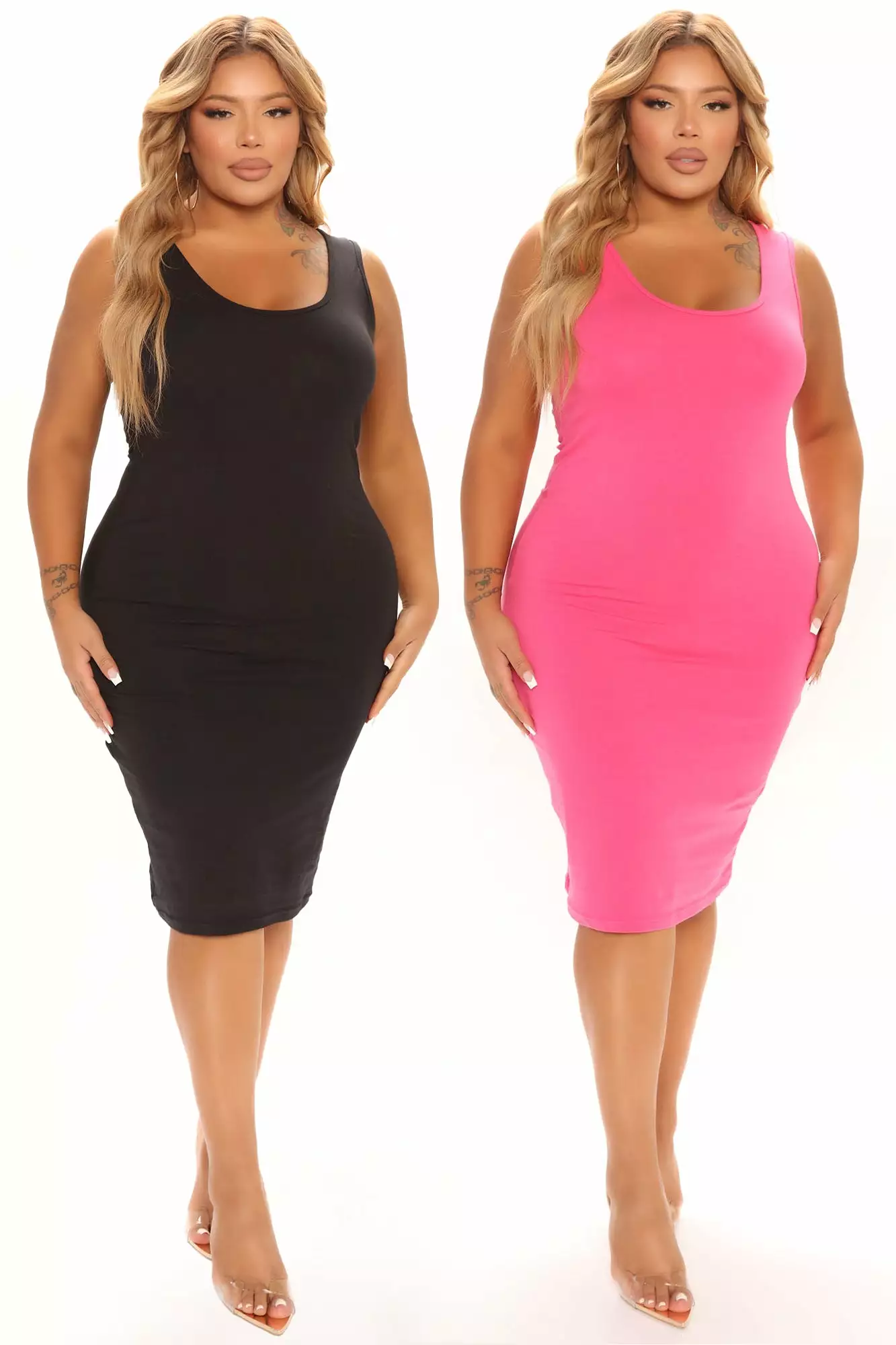 Fashion Nova Maya 2 Pack Midi Dress - Magenta/combo 11 Fashion Nova Maya 2 Pack Midi Dress - Magenta/combo - Image 9