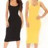 Fashion Nova Maya 2 Pack Midi Dress - Yellow/combo -Fashion Nova Dresses Shop Maya 2Pack MidiDress Yellowcombo 14544 WG WG