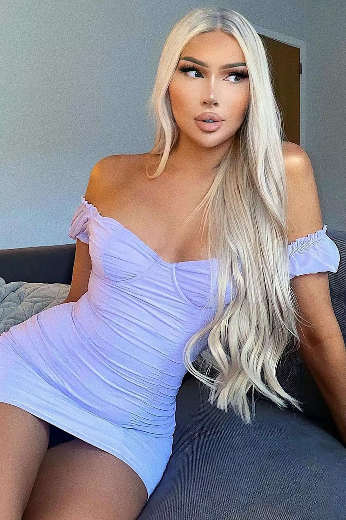 Fashion Nova Morgan Mesh Mini Dress - Lavender 3 Fashion Nova Morgan Mesh Mini Dress - Lavender