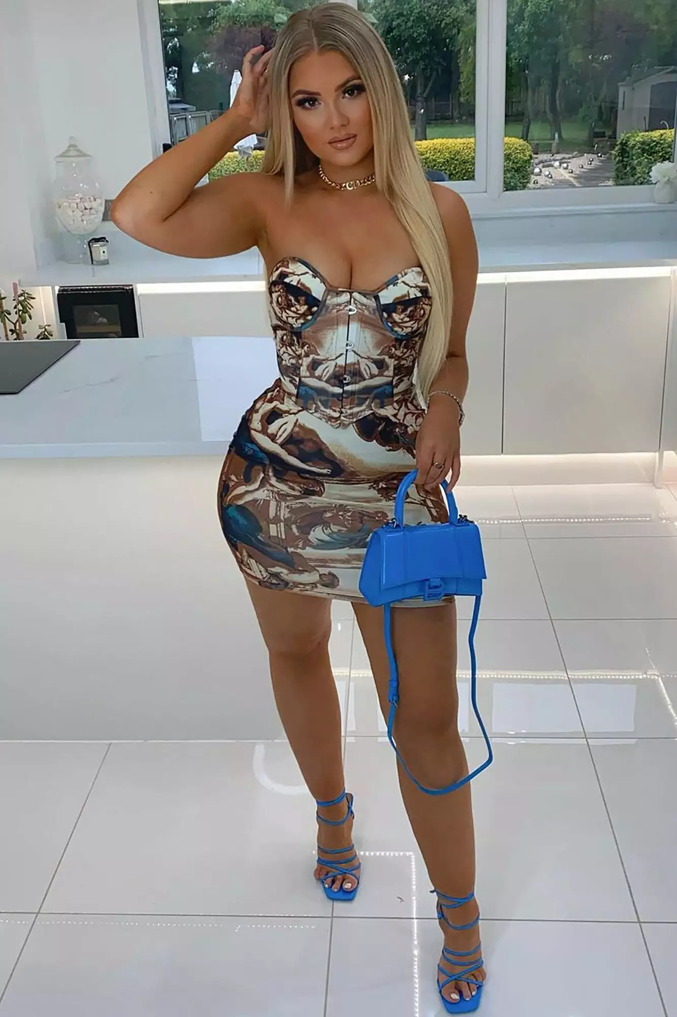 Fashion Nova My Angel Baby Printed Mini Dress - Brown/combo 9 Fashion Nova My Angel Baby Printed Mini Dress - Brown/combo - Image 7