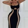 Fashion Nova My Night Out Bandage Midi Dress - Black -Fashion Nova Dresses Shop MyNightOutBandageMidiDress Black MER