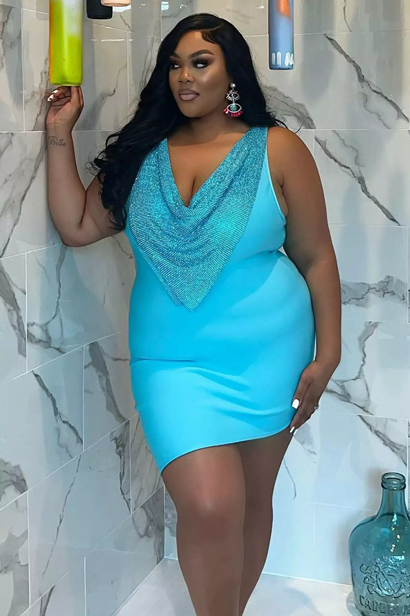 Fashion Nova New Visions Bandage Mini Dress - Aqua 7 Fashion Nova New Visions Bandage Mini Dress - Aqua - Image 5