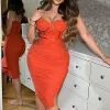 Fashion Nova Night Sensation Ruched Midi Dress - Rust 1 Fashion Nova Night Sensation Ruched Midi Dress - Rust -Fashion Nova Dresses Shop NightSensationRuchedMidiDress Rust MER