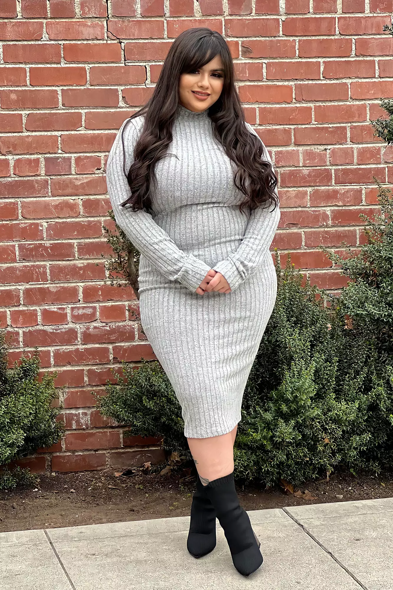 Fashion Nova Not Over You Yet Sweater Dress - Heather Grey 9 Fashion Nova Not Over You Yet Sweater Dress - Heather Grey - Image 7