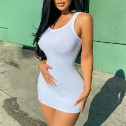 Fashion Nova One Of The Boys Dress - White