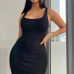 Fashion Nova One of the Boys Dress - Black