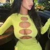 Fashion Nova Petite Adella Sweater Mini Dress - Lime -Fashion Nova Dresses Shop PetiteAdellaSweaterMiniDress Lime MER