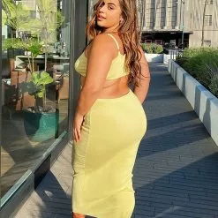 Fashion Nova Pure Charm Sweater Maxi Dress - Yellow -Fashion Nova Dresses Shop PureCharmSweaterMaxiDress Yellow MER PLUS 98354e80 c262 49d5 95a6 ea7edc0a544f