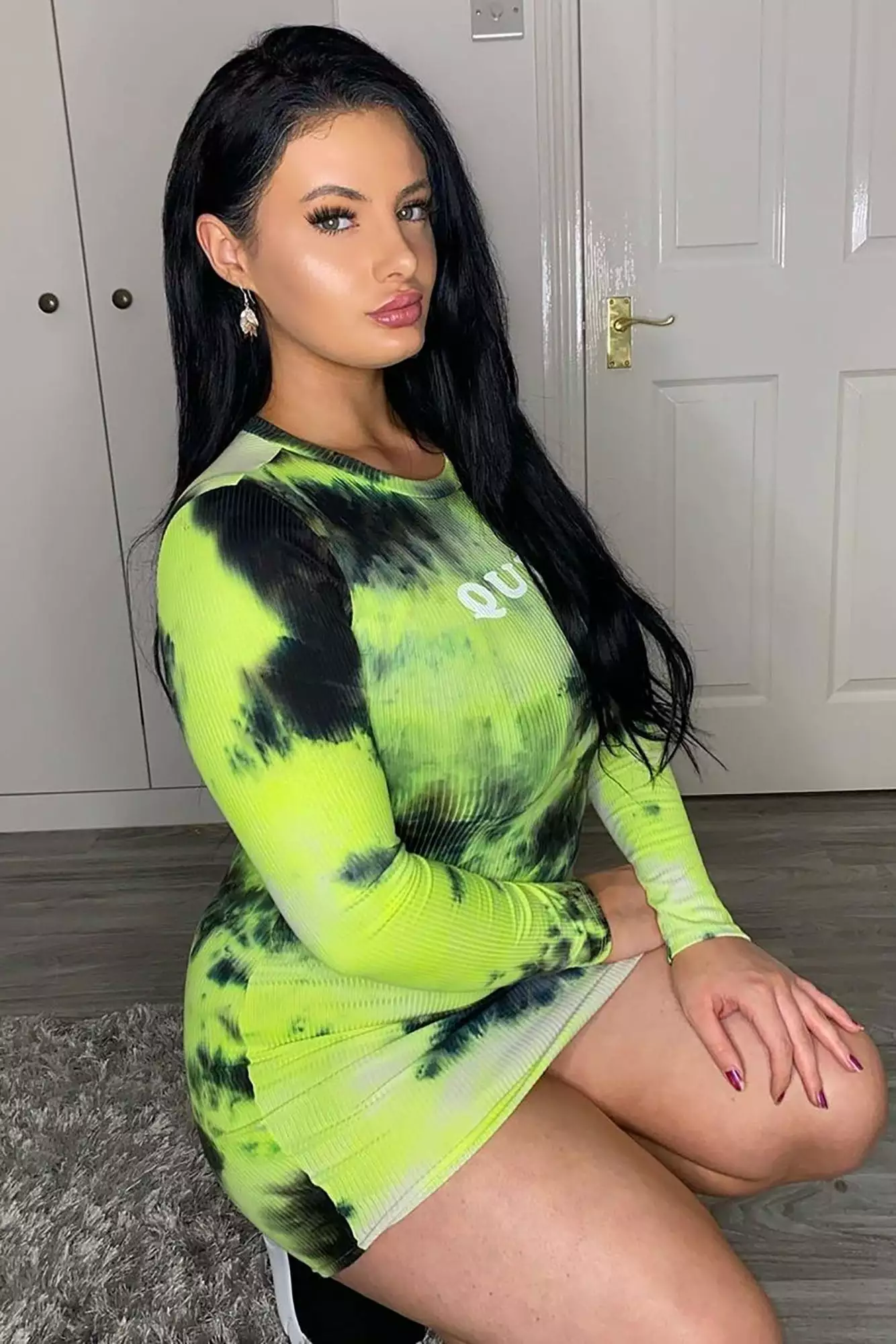 Fashion Nova Queen Tie Dye Mini Dress - Green/combo 10 Fashion Nova Queen Tie Dye Mini Dress - Green/combo - Image 8