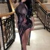 Fashion Nova Rare Find Sequin Maxi Dress - Black/Rose Gold -Fashion Nova Dresses Shop RareFindSequinMaxiDress BlackRoseGold MER