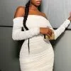Fashion Nova Ready In A Ruched Off Shoulder Midi Dress - White -Fashion Nova Dresses Shop ReadyInARuchedOffShoulderMidiDress White MER 8aa3bceb ebcd 444a 83a2 175eb4882837