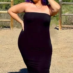 Fashion Nova Rhianna Tube Dress - Black -Fashion Nova Dresses Shop RhiannaTubeDress Black MER PLUS