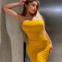 Fashion Nova Rhianna Tube Dress - Mustard 12 Fashion Nova Rhianna Tube Dress - Mustard -Fashion Nova Dresses Shop RhiannaTubeDress Mustard MER