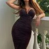 Fashion Nova Ruched Everywhere Midi Dress - Brown 2 Fashion Nova Ruched Everywhere Midi Dress - Brown -Fashion Nova Dresses Shop RuchedEverywhereMidiDress Brown MER