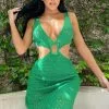 Fashion Nova Sandy Beaches Midi Dress - Lime -Fashion Nova Dresses Shop SandyBeachesMidiDress Lime MER
