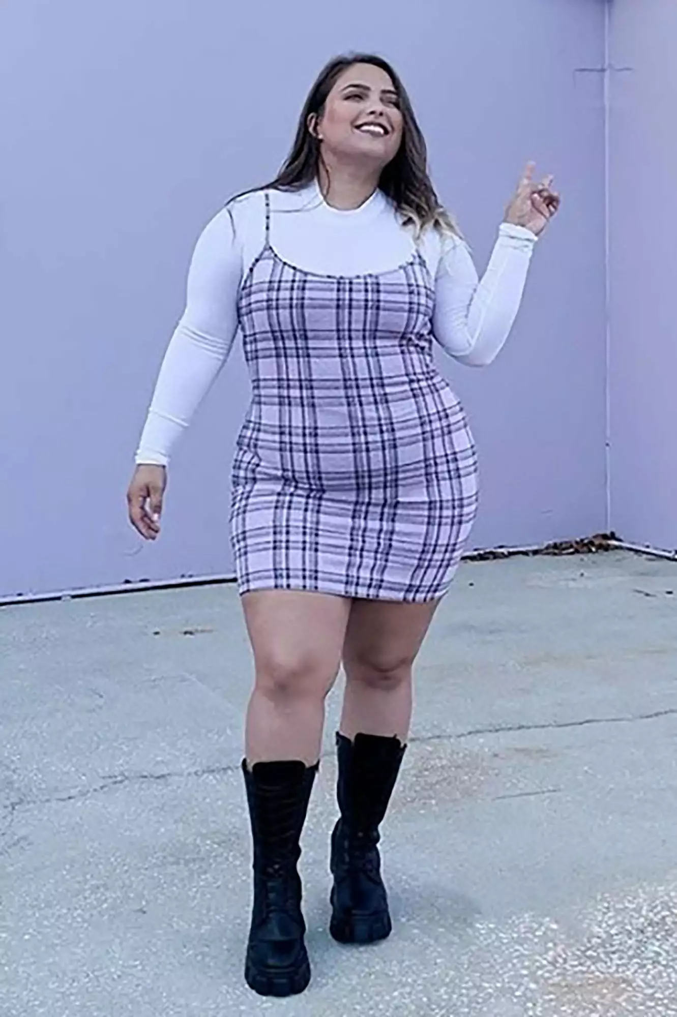 Fashion Nova School Girl At Heart Mini Dress Set - Lavender/combo 8 Fashion Nova School Girl At Heart Mini Dress Set - Lavender/combo - Image 6