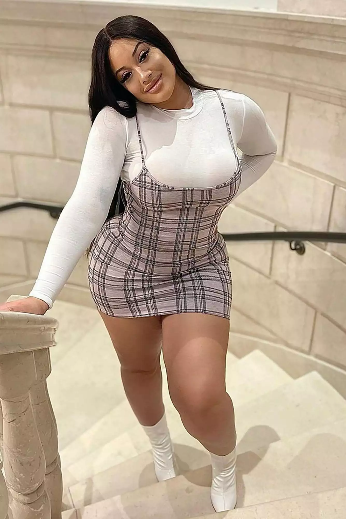 Fashion Nova School Girl At Heart Mini Dress Set - Lavender/combo 6 Fashion Nova School Girl At Heart Mini Dress Set - Lavender/combo - Image 4