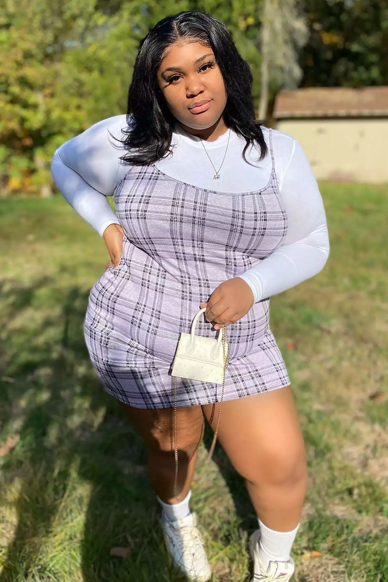 Fashion Nova School Girl At Heart Mini Dress Set - Lavender/combo 9 Fashion Nova School Girl At Heart Mini Dress Set - Lavender/combo - Image 7