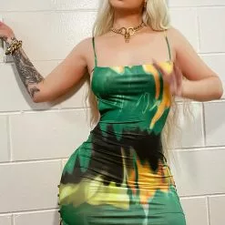 Fashion Nova Shake Your Marbles Mini Dress - Green