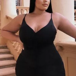 Fashion Nova Shanghai Ruched Dress - Black 33 Fashion Nova Shanghai Ruched Dress - Black -Fashion Nova Dresses Shop ShanghaiRuchedDress Black 5 MER PLUS