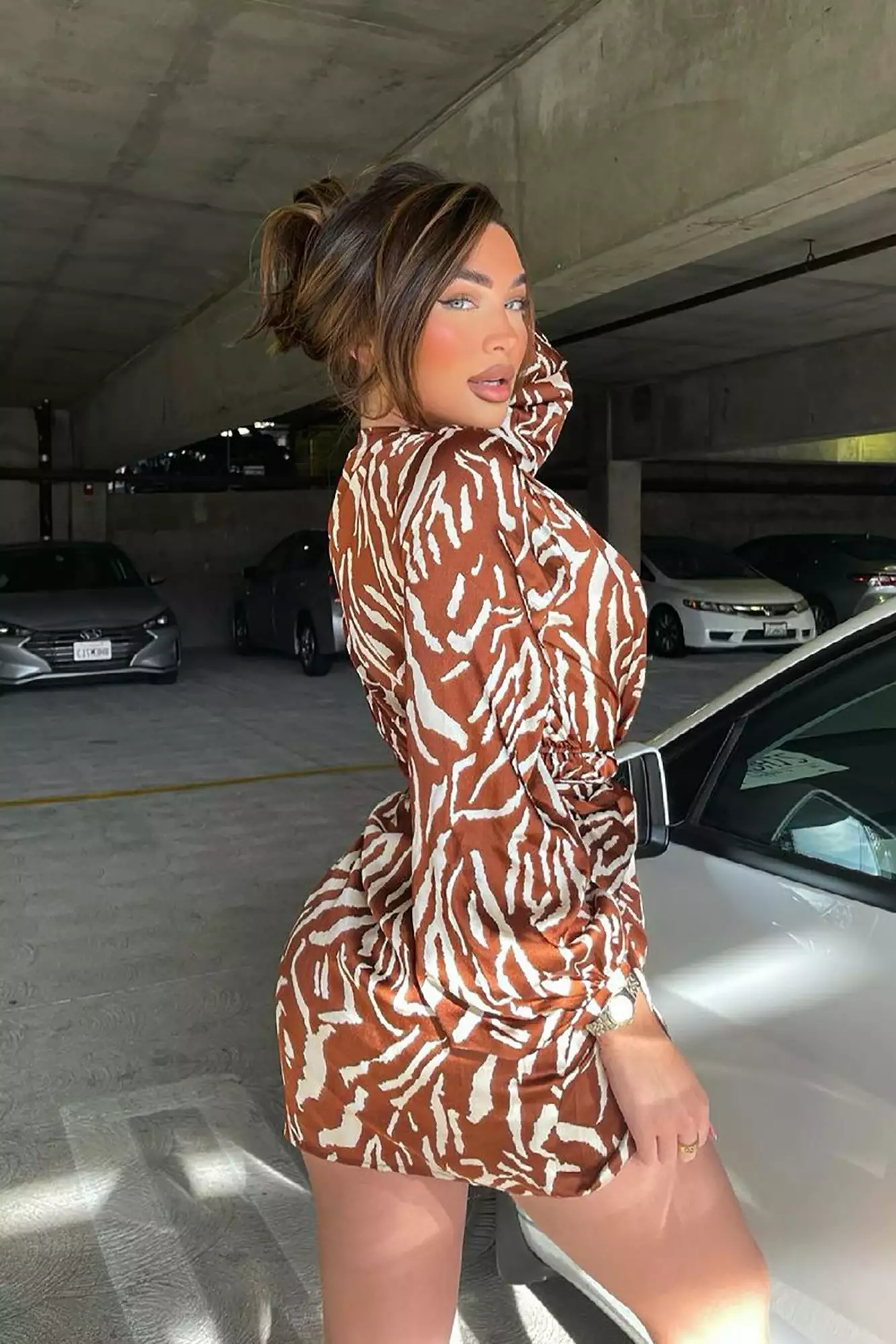 Fashion Nova She's An Animal Mini Dress - Brown/combo 7 Fashion Nova She's An Animal Mini Dress - Brown/combo - Image 5