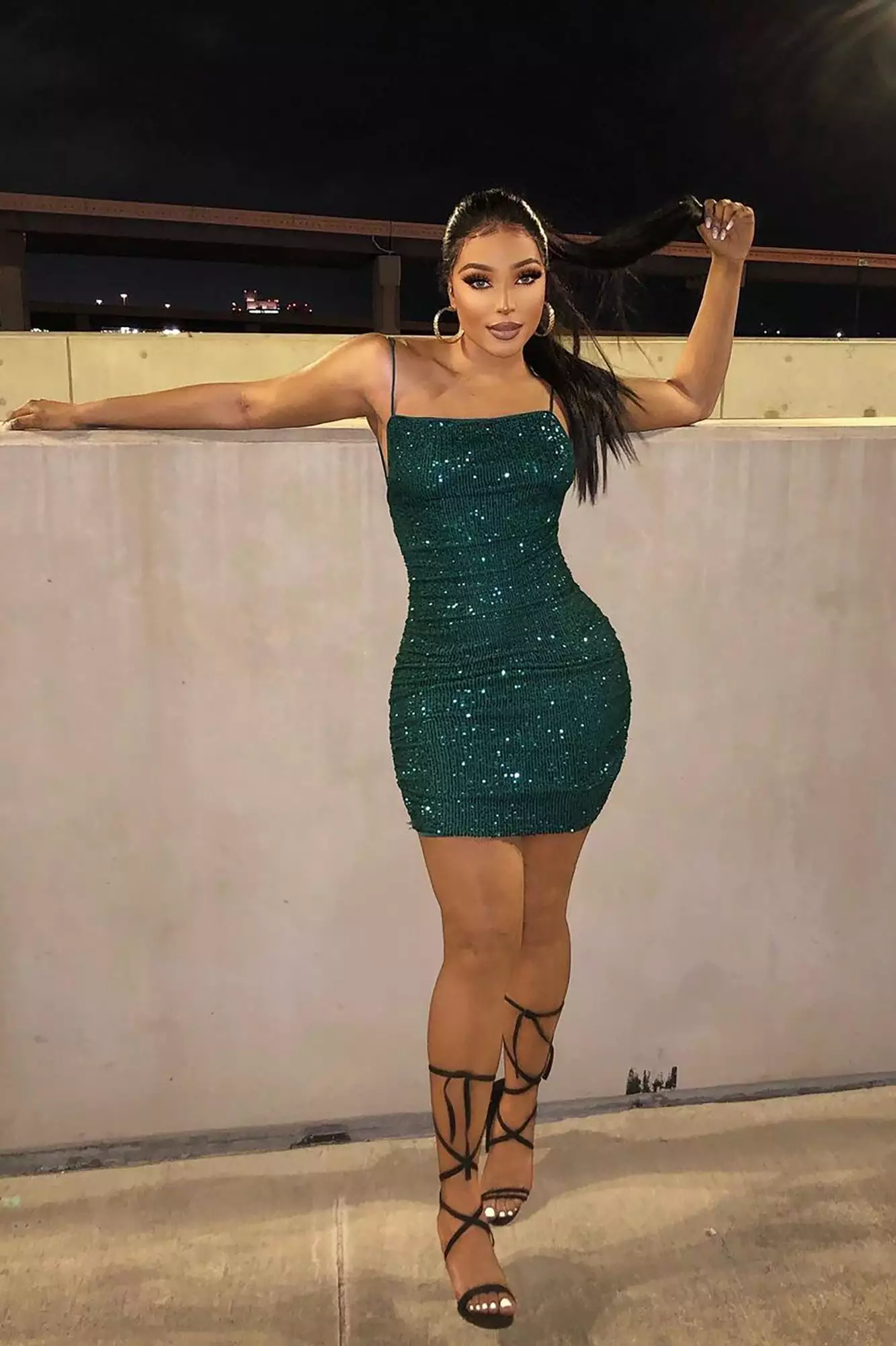 Fashion Nova Shine Bright Sequin Mini Dress - Hunter 3 Fashion Nova Shine Bright Sequin Mini Dress - Hunter