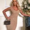 Fashion Nova Simply Ageless Ruched Midi Dress - Nude 2 Fashion Nova Simply Ageless Ruched Midi Dress - Nude -Fashion Nova Dresses Shop SimplyAgelessRuchedMidiDress Nude MER