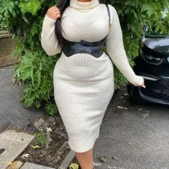Fashion Nova Soft Spot For You Sweater Dress - Ivory -Fashion Nova Dresses Shop SoftSpotForYouSweaterDress Ivory 2 MER PLUS