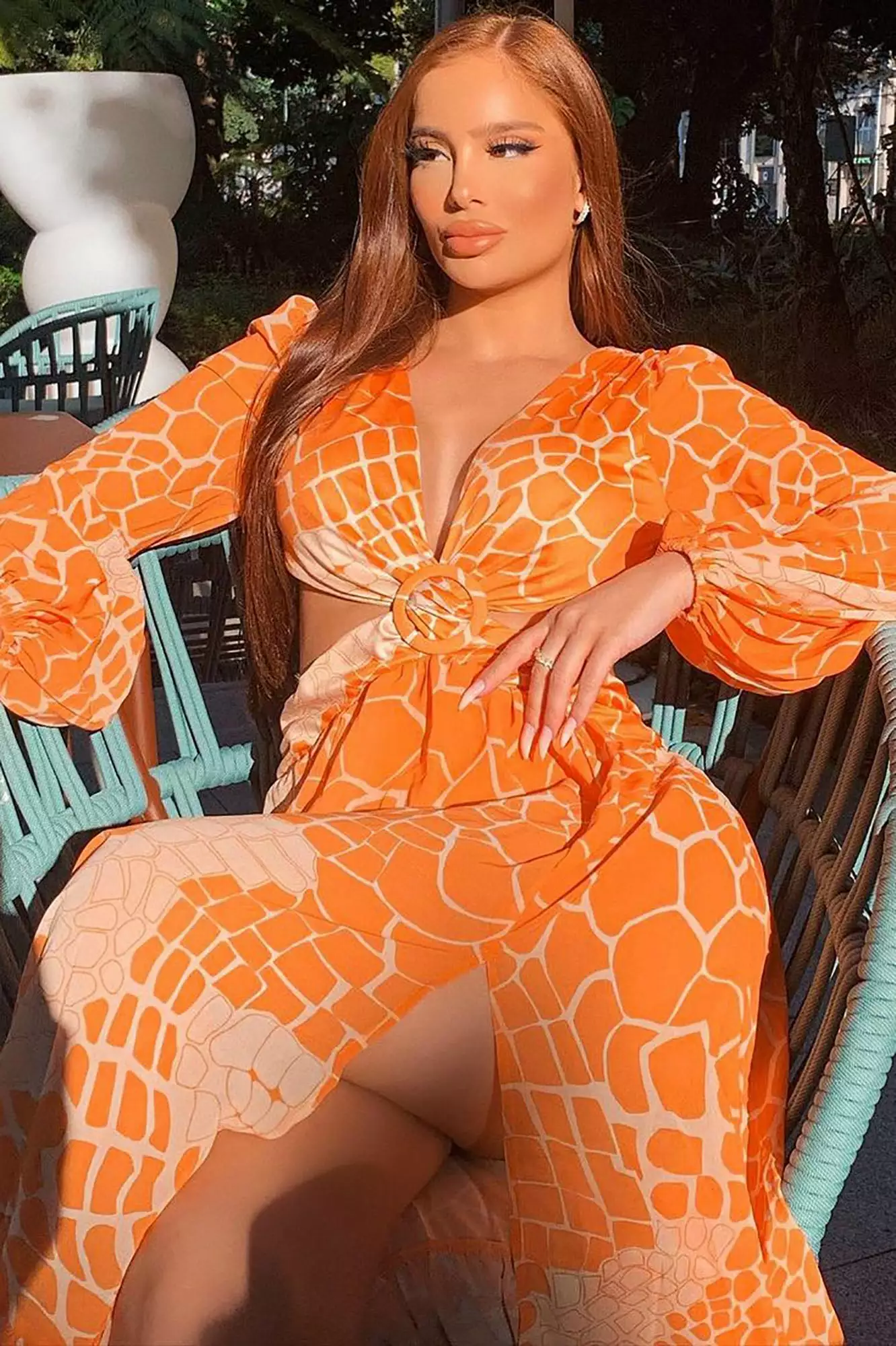 Fashion Nova Somewhere In The Sun Maxi Dress - Orange 5 Fashion Nova Somewhere In The Sun Maxi Dress - Orange - Image 3
