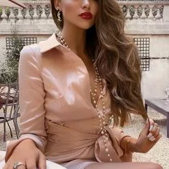 Fashion Nova Step Up Satin Mini Dress - Pink -Fashion Nova Dresses Shop StepUpSatinMiniDress Pink MER