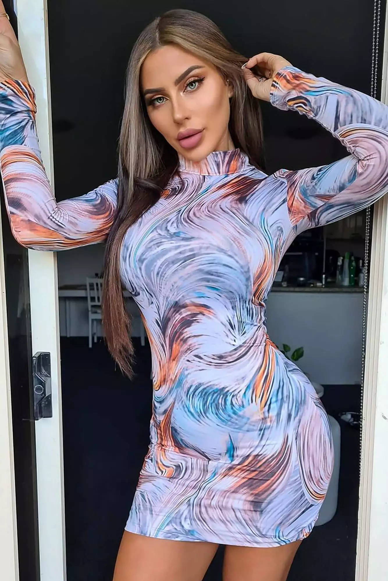 Fashion Nova Stormy Weather Mini Dress - Multi 4 Fashion Nova Stormy Weather Mini Dress - Multi - Image 2