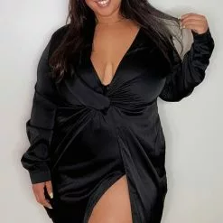 Fashion Nova Sugar Free Dress - Black -Fashion Nova Dresses Shop SugarFreeDress Black MER CURVE
