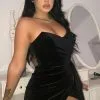Fashion Nova Sweet Revenge Velvet Mini Dress - Black -Fashion Nova Dresses Shop SweetRevengeVelvetMiniDress Black MER