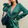 Fashion Nova Tainted Love Satin Mini Dress - Green -Fashion Nova Dresses Shop TaintedLoveSatinMiniDress Green MER