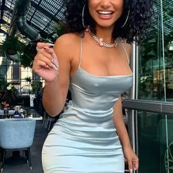 Fashion Nova Take Me Higher Satin Mini Dress - Sage 10 Fashion Nova Take Me Higher Satin Mini Dress - Sage -Fashion Nova Dresses Shop Take Me Higher Satin Mini Dress Sage MH