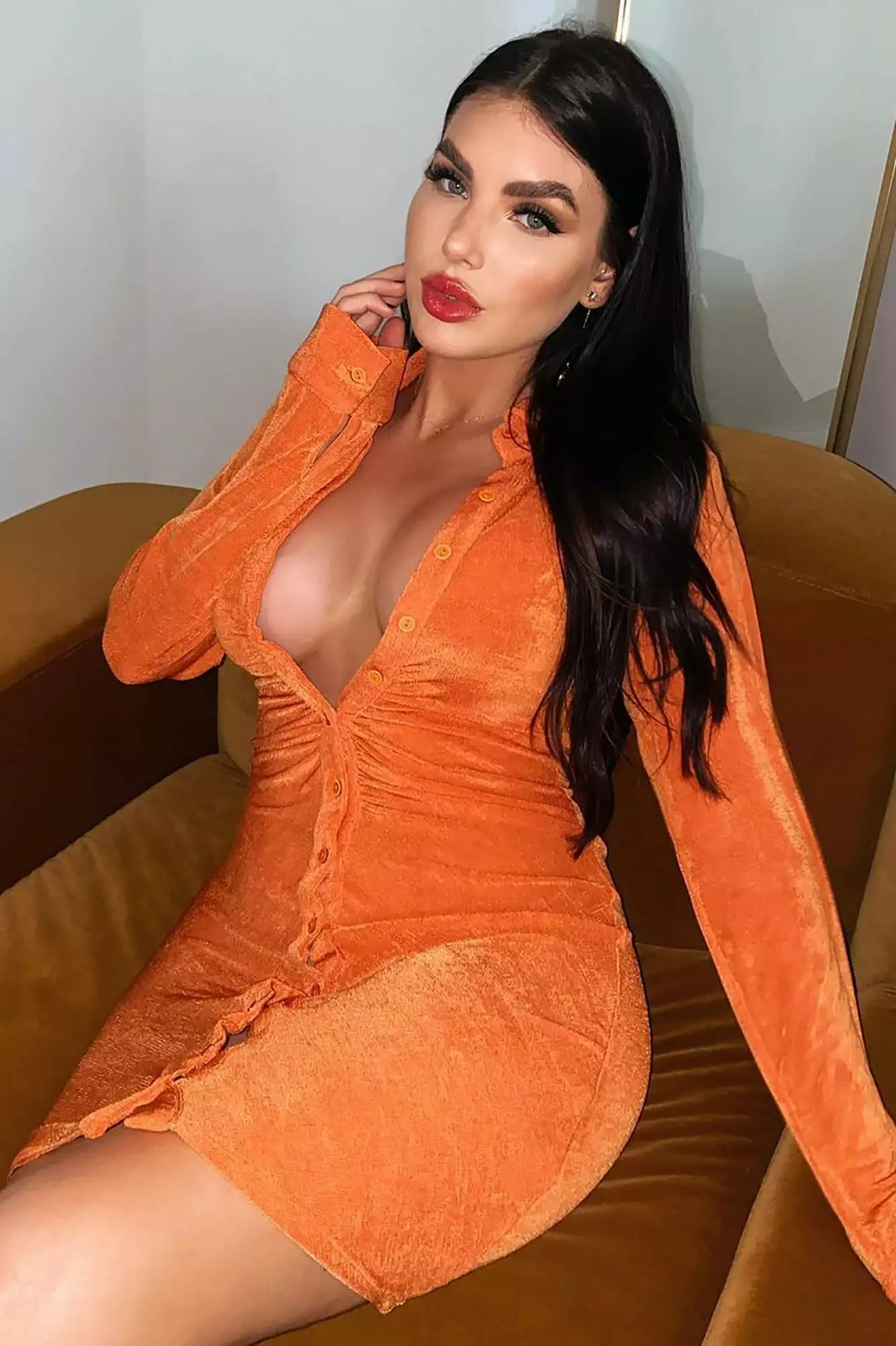 Fashion Nova Tall Nights To Remember Shirt Dress - Orange 4 Fashion Nova Tall Nights To Remember Shirt Dress - Orange - Image 2