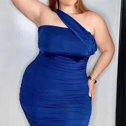 Fashion Nova Tessa Ruched Midi Dress - Navy 16 Fashion Nova Tessa Ruched Midi Dress - Navy -Fashion Nova Dresses Shop TessaRuchedMidiDress Navy MER PLUS