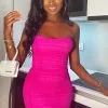 Fashion Nova Tyra Mesh Mini Dress - Magenta 1 Fashion Nova Tyra Mesh Mini Dress - Magenta -Fashion Nova Dresses Shop TyraMeshMiniDress Magenta MER