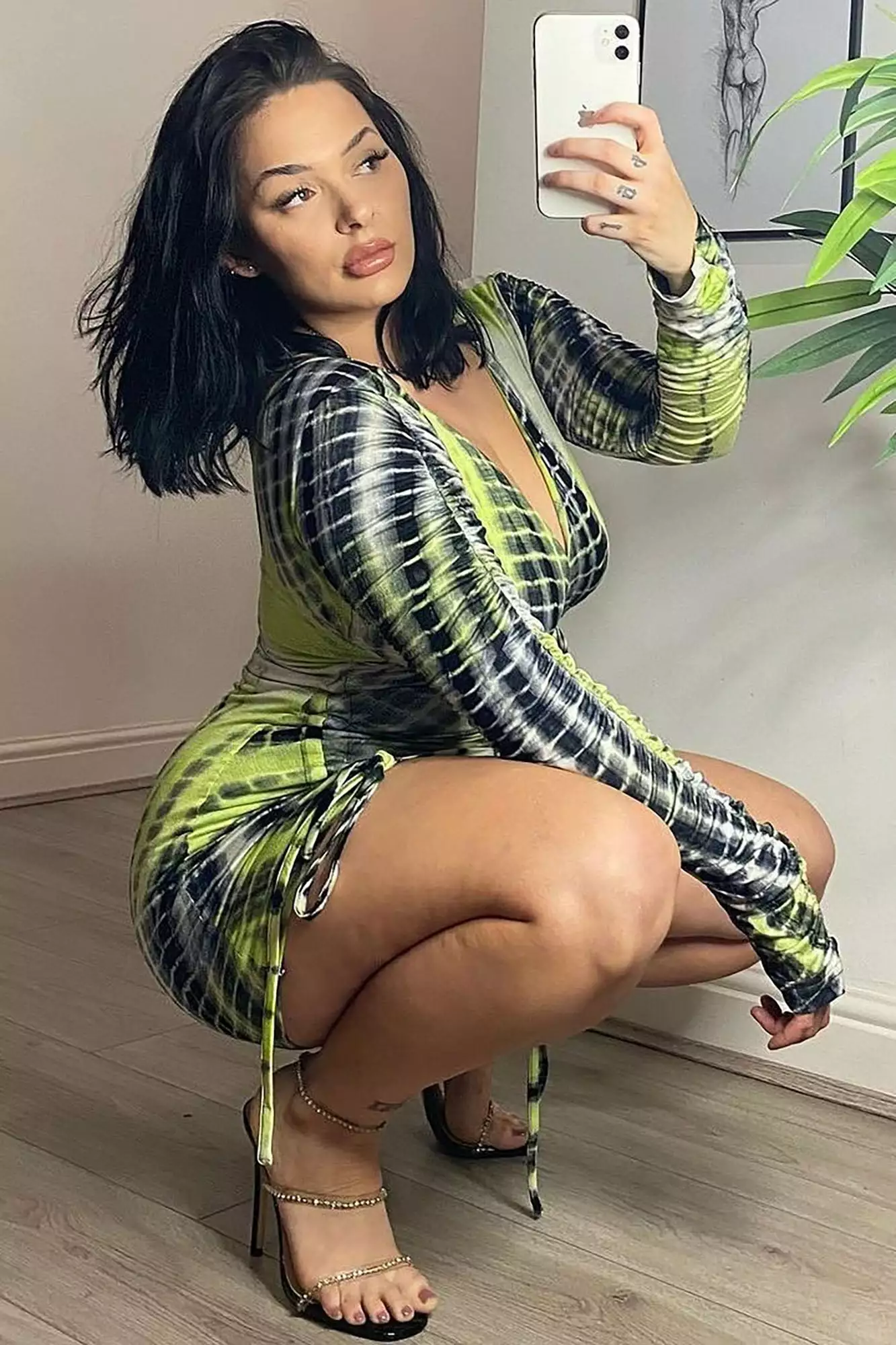 Fashion Nova Watch Me Ruche Tie Dye Mini Dress - Green 16 Fashion Nova Watch Me Ruche Tie Dye Mini Dress - Green - Image 14