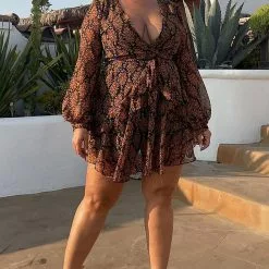 Fashion Nova Wildflower Nights Mini Dress - Black/combo -Fashion Nova Dresses Shop WildflowerNightsMiniDress Blackcombo MER PLUS