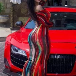 Fashion Nova Work Of Art Long Sleeve Maxi Dress - Multi Color -Fashion Nova Dresses Shop WorkOfArtLongSleeveMaxiDress MultiColor MER