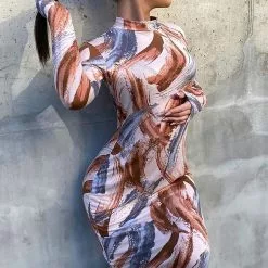 Fashion Nova Work Of Art Midi Dress - Nude