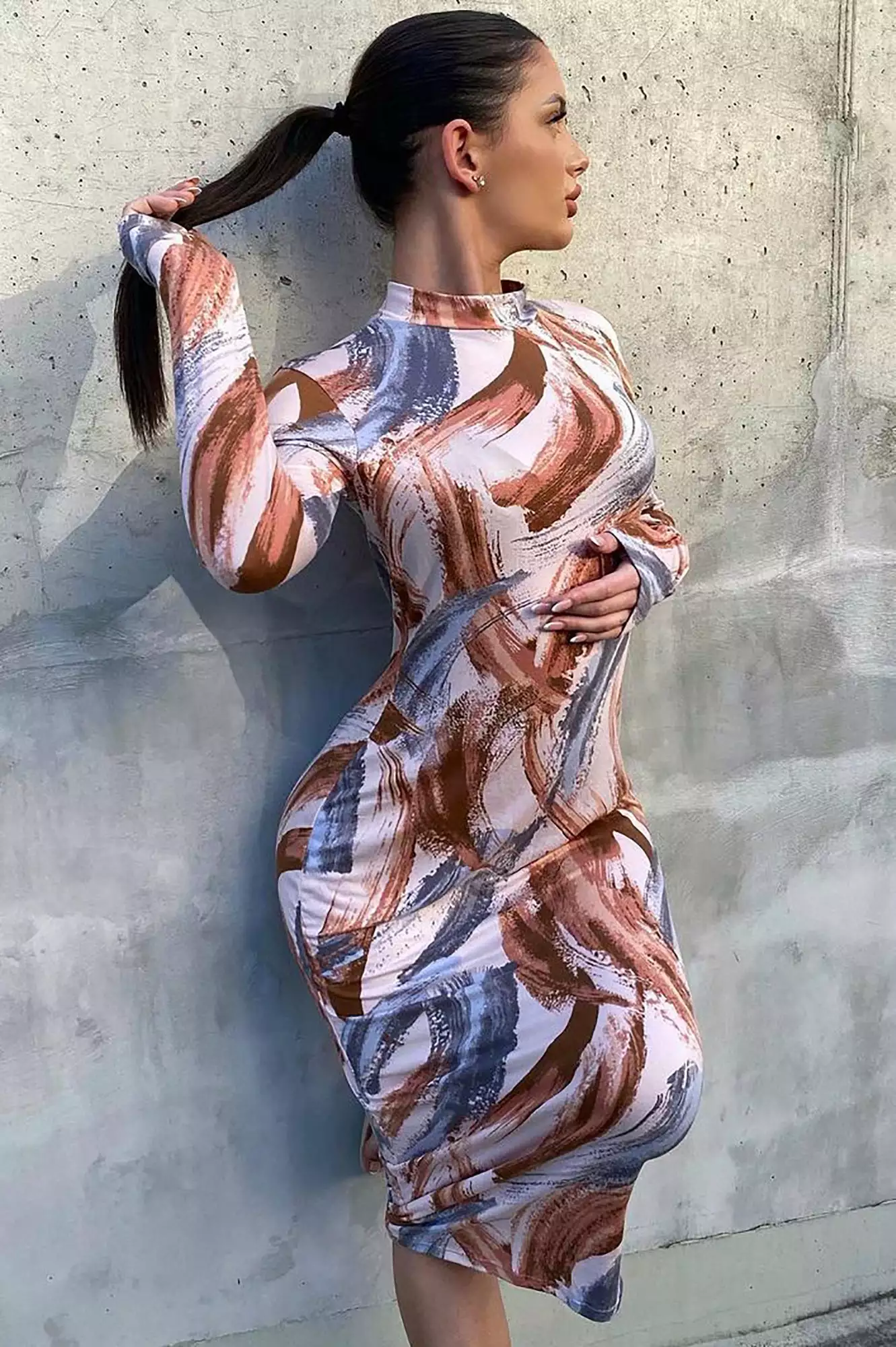 Fashion Nova Work Of Art Midi Dress - Nude 3 Fashion Nova Work Of Art Midi Dress - Nude